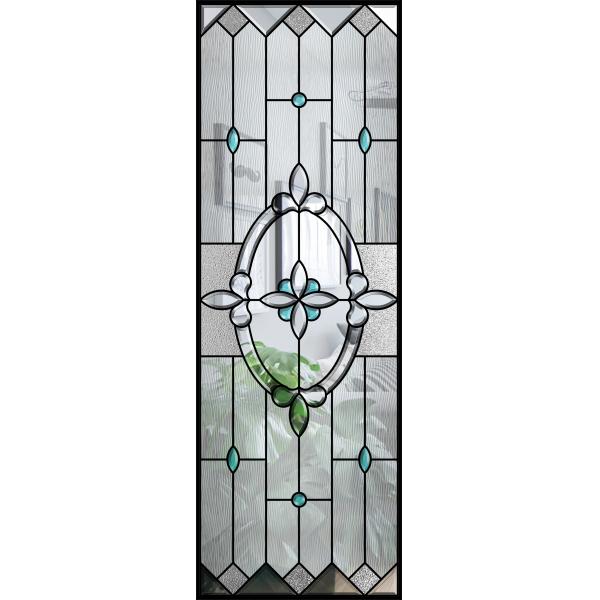 Art Nouveau Three Dimensional Glass / Apartment Home Decorative Glass Floral Designs