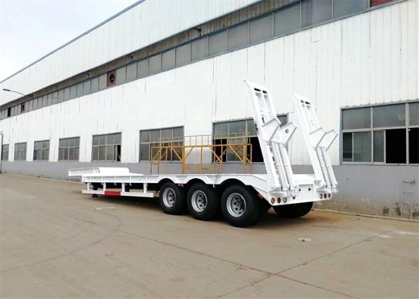 Three Axle Lowbed 80 Ton 120 Ton 50T Low Bed Semi Trailer