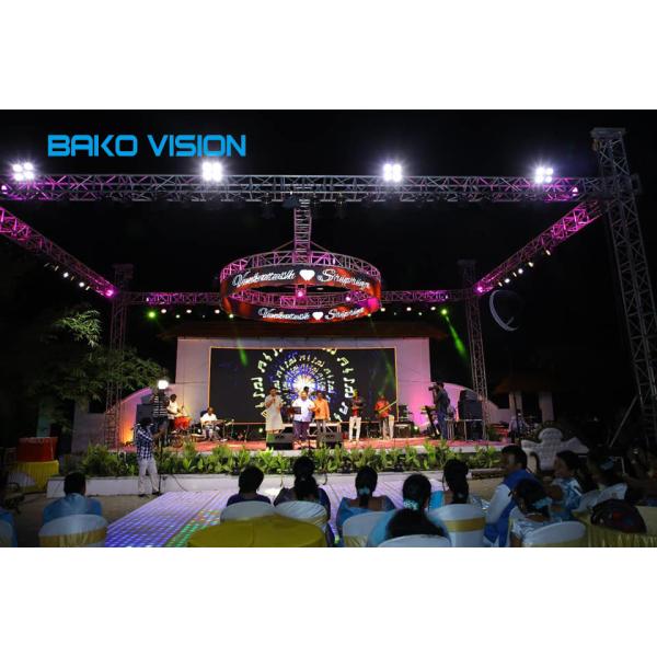 IP65 Outdoor Curtain Rental LED Display Nationstar Lamp 6000 Nits Brightness For Stage