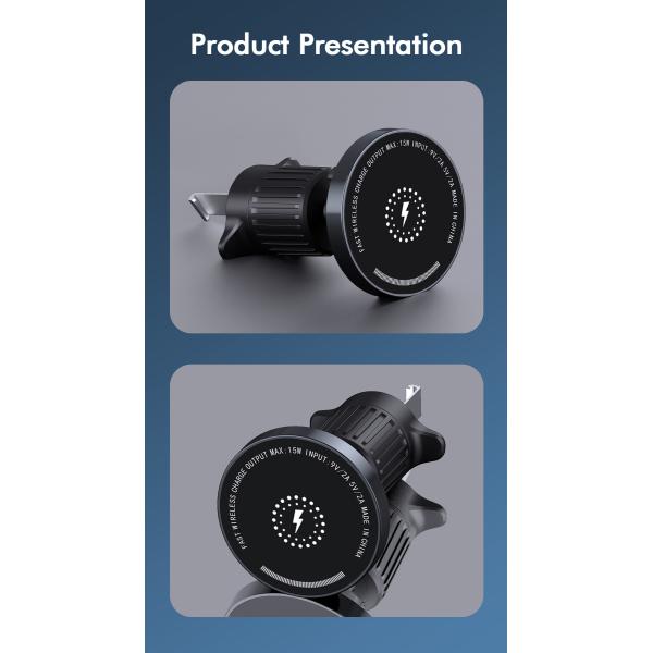 New Arrival Magnet Magnetic Car Charger Wireless Phone Holder Magnet Magnetic 15W Fast Car Wireless Charger For phone