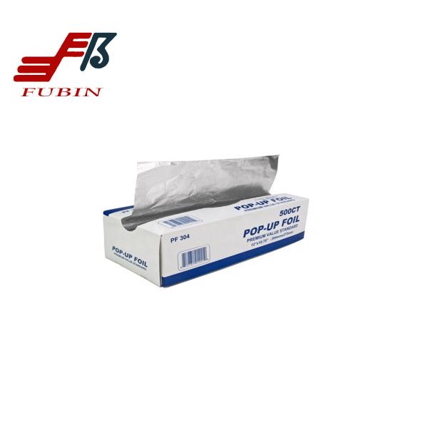 Silver Color Precut Aluminum Foil Sheets Takeaway Food Packing