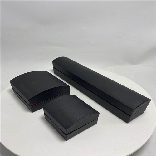Black Paper Square Clamshell Jewelry Paper Box For Jewelry Storage