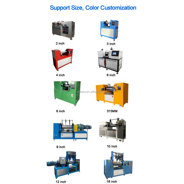 Laboratory Desktop Open Mixing Two Roll Mill Machine for PVC Silicone Rubber
