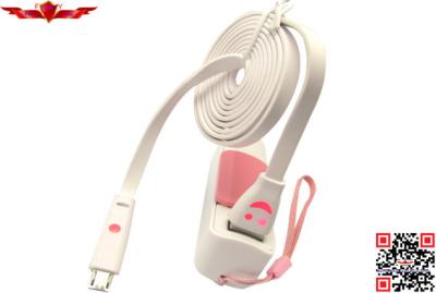 Fashion Design Smile Face Lighting 1.0 Meter Micro USB Data Charger Cable For Iphone 5