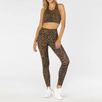 O exercício da ioga do desgaste do Gym do Spandex do poliéster equipa com cópia animal