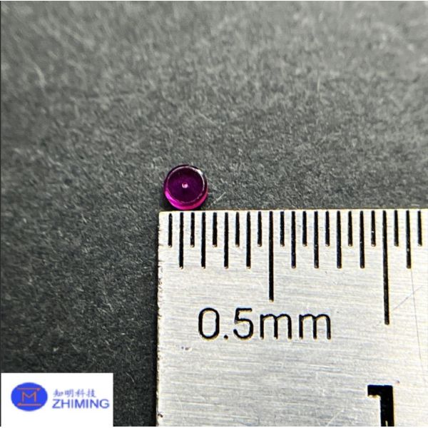 Customizable 0.2mm Monocrystalline Al2O3 Red Sapphire Bearing with 9 Mohs Hardness for Precision Watch Jewel Applications