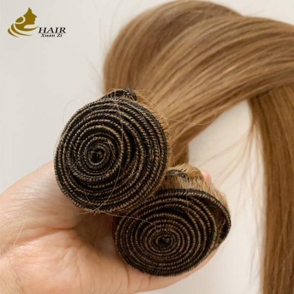20 Inch #8 Chestnut Brown Remy Human Hair Bundles Weft Extensions