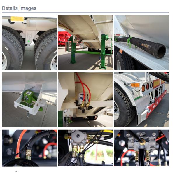Pneumatic Dry Bulk Powder Cement Semi Trailer Tanker Truck To Mozambique
