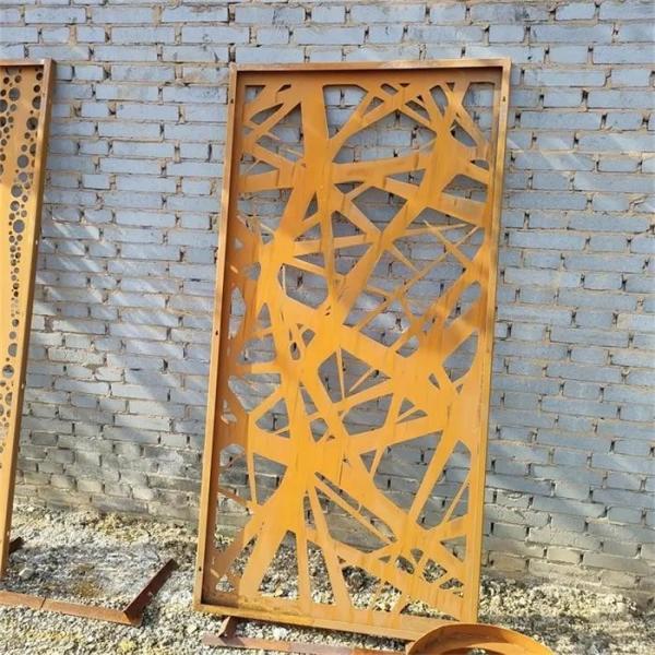 O laser que corta verdes frondosos modela o painel de parede decorativo de aço de Corten