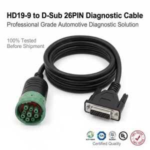 HD16‑9‑1939S80 to D‑Sub 26‑pin Diagnostic Cable