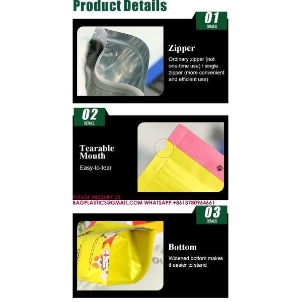 Packaging Sweets Tea Biscuits Aluminium Foil Bags Self-Standing Zipper Packaging Bags