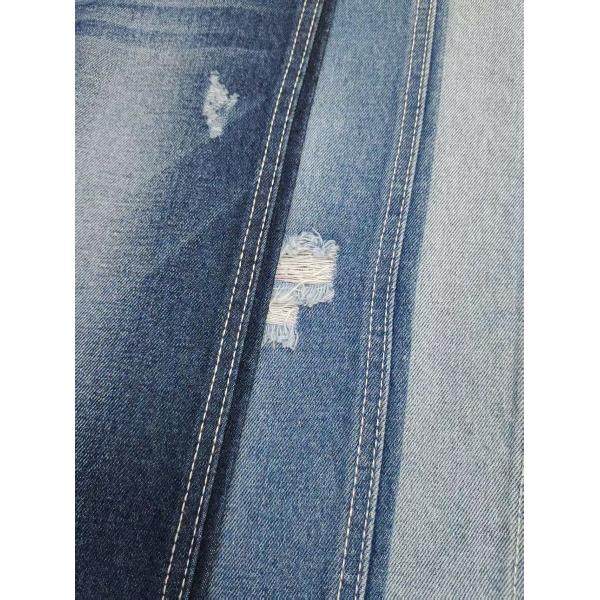 Wrinkle Resistant 10.7oz Twill Denim Fabric 80% Cotton Dark Indigo For Jeans