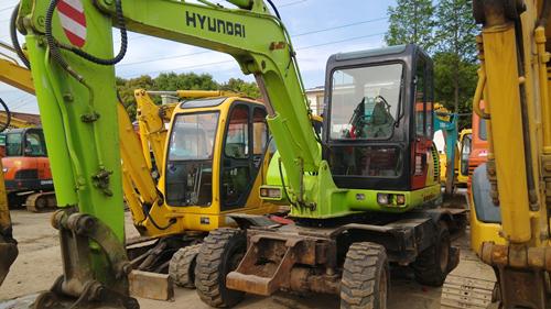 used Hyundai R60W wheeled excavators,used wheeled digger for sale(Mobile:0086-15901613598)