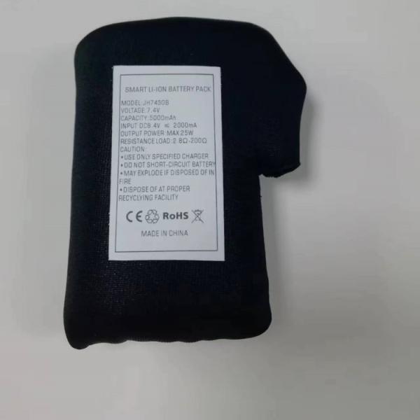 Glove 7.4 V 5000mah Battery Black Diving Cloth Wrapped With DC Plug