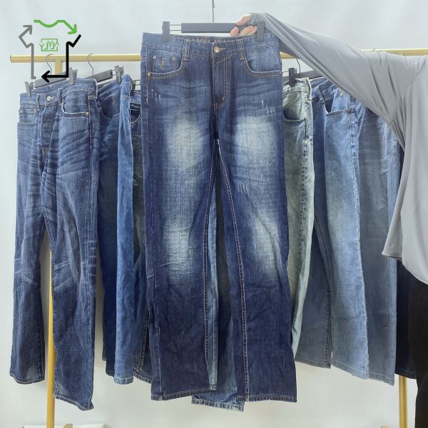 Wholesale High-Collar Summer Second Hand Branded Jeans Fashion Quality Used Clothes Premium Use Clothing Used Brand Clothes