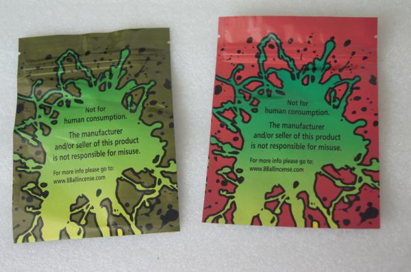 Emballage de fines herbes d'encens de logo d'OEM avec la manipulation de estampillage chaude de surface