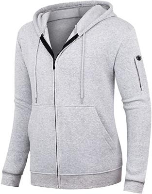 Da camiseta encapuçado pesada do velo dos homens da roupa do OEM Hoodie completo do fecho de correr com o bolso do zíper do braço