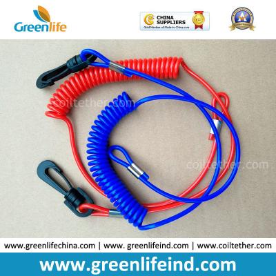 Jet Ski Accessory Custom Length Red/Bue Coil Ripcords