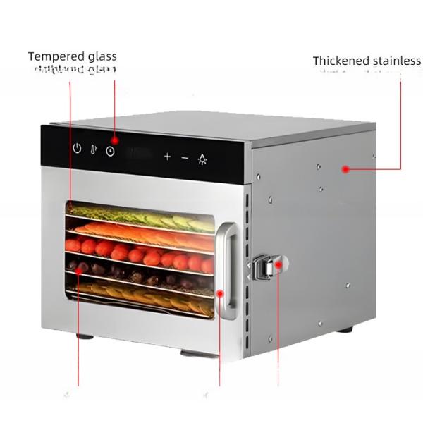 6 Layers Stainless Steel Commercial Food Beef Dryer Dried Meat Dry Fruit Industry Jerky Dehydrate Machine for Sale