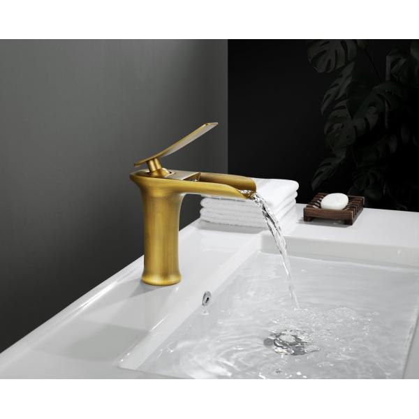 Modern Ceramic Valve Core European Style Bathroom Under Counter Basin Waterfall Faucet