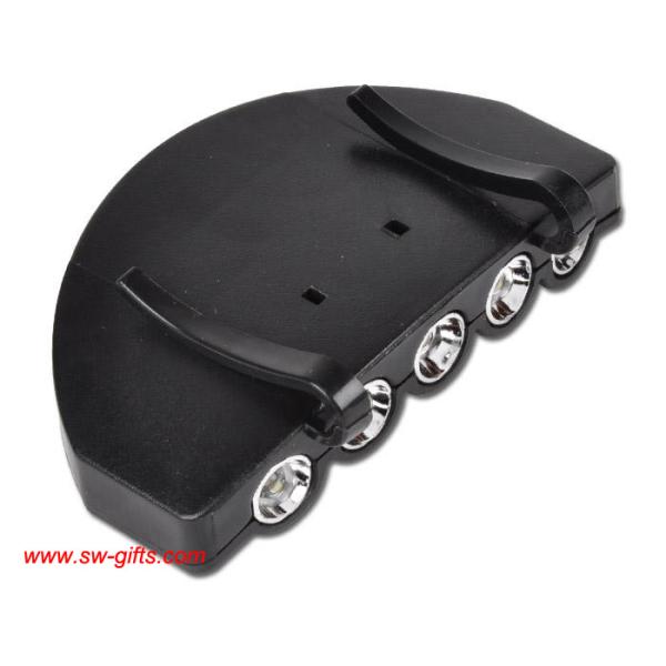 Flashlight 5-LED Light Visor Cap Hat Clip-on Working Climbing Headlamp Lamp Flash Light