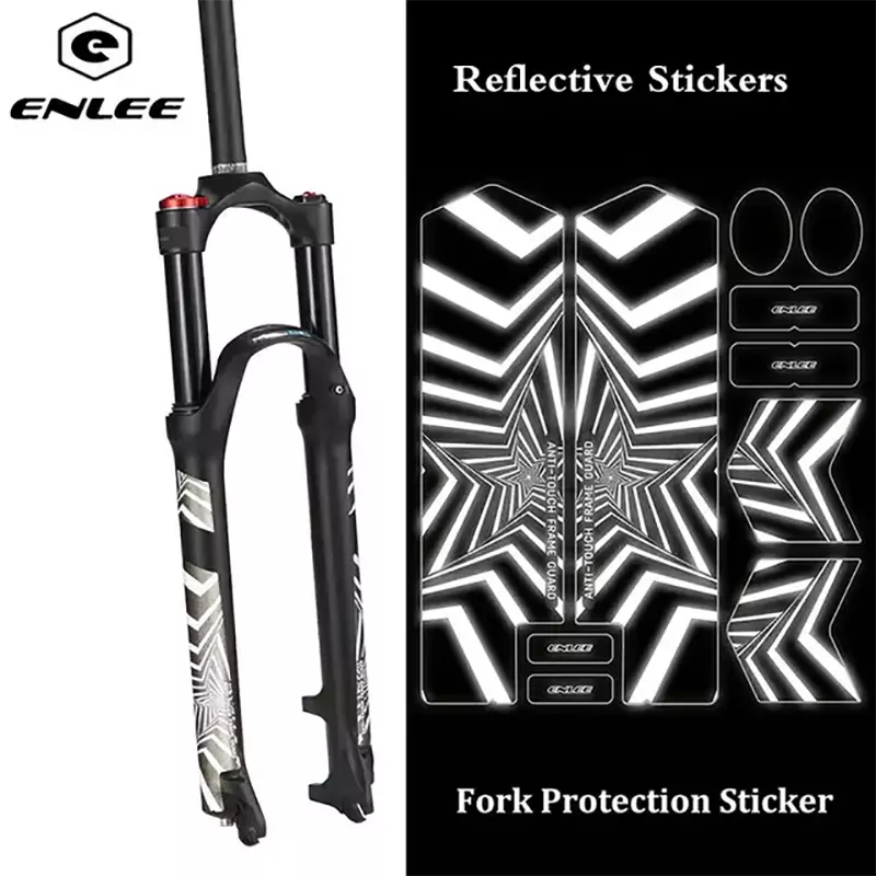 2021 ENLEE Reflective Fork Stickers MTB Road Bike/Scooter 3D Protective Film Bike Accessories