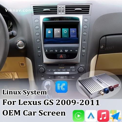 Viknav Linux Interface Box Pour Lexus GS 2009 -2011 sans fil Apple CarPlay Android Auto Ne prend en charge que l'écran d'origine de la voiture