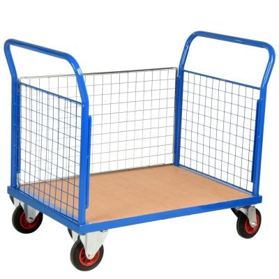 Chariot 500KGS à plat galvanisé avec le métal Fab Products de côtés