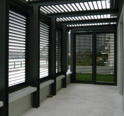 Outdoor Aluminium Vertical Louvers Shutters Frame Exterior Ventilation Grilles