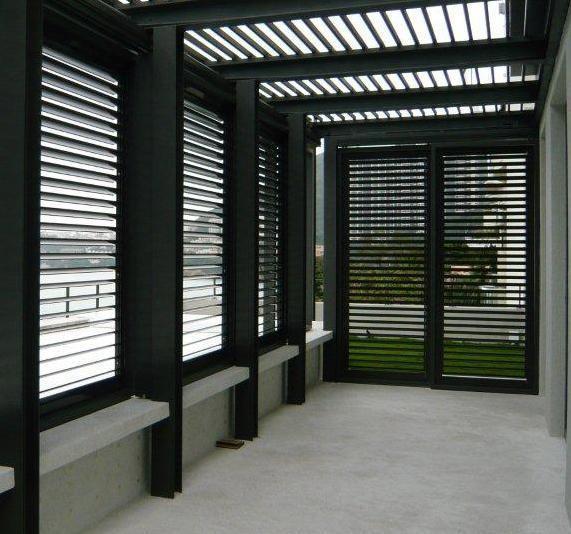 Lâmpadas Verticais de Alumínio para Exterior Jarreteiras Quadro de Ventilação Exterior Grades