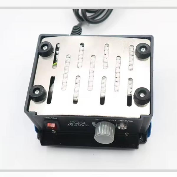 3 ranuras Cera de calefacción de la olla de laboratorio dental Cera de la olla 13.5x12.8x5.3cm