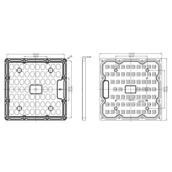 Оптически объектив СМД 3030 компонентов уличного света СИД для освещения дороги города