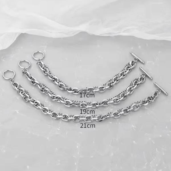 Bracelets de bijoux pour hommes en acier inoxydable 17cm 19cm Bracelets pour hommes en acier inoxydable