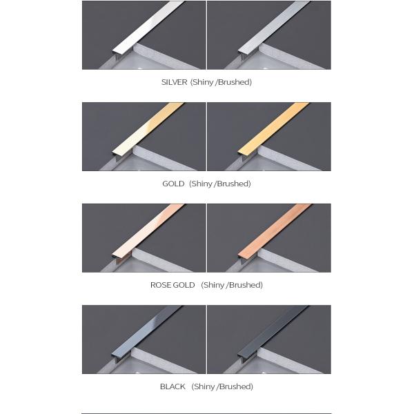 Stainless Steel Mirror T Shaped Metal Trim Modern Customized For Decoration