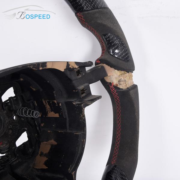 LED Carbon Fiber 997 Alcantara Steering Wheel Smooth Porsche Racing 350mm