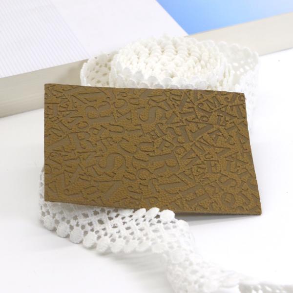 Hot Pressed Leather Patches For Clothes Letter Logo Pattern OEM