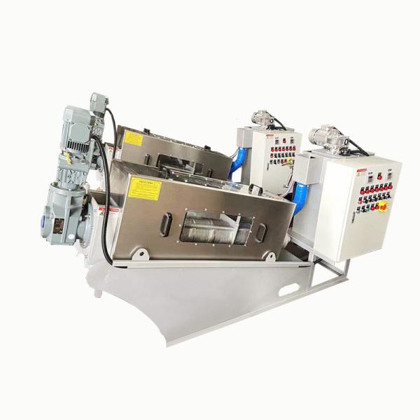 Full Automatic Stainless Steel Spiral sludge dehydrator system 2.23kw 380Volt