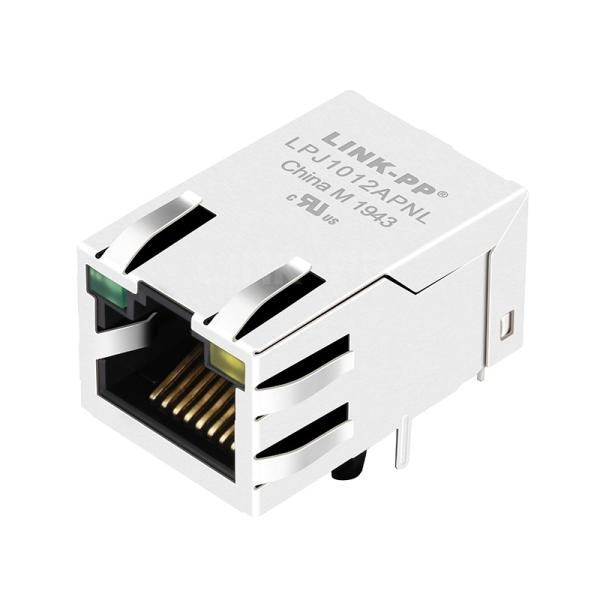 LPJ1012APNL 10/100 Base-T 1 Port Cat5e Jack RJ45 Connector Tab Up Green/Yellow Led