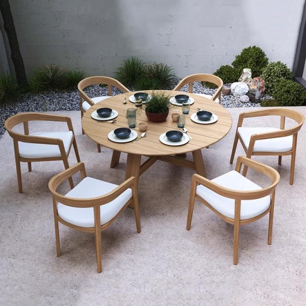 Solid Teak Patio Furniture Modern Outdoor Dinner Sets for Garden Bistro Coffee Table
