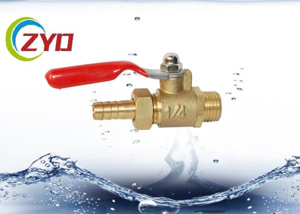 Mini Brass Water Shut Off Valve , Copper Ball Valve For Water Air / Gas