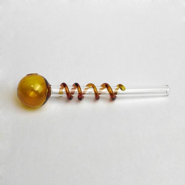 Beautiful Colorful Glass Smoking Pipe Round Shape 5.5 Inch Length