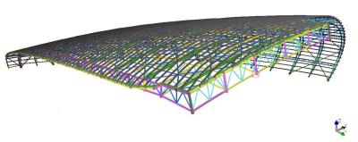 Estudos de projectos estruturais de aço com construções de quadro do metal, construções pré-fabricadas