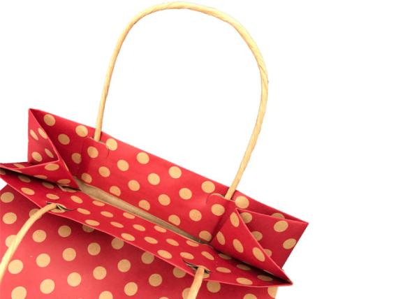 O Natal luxuoso grosso vermelho que empacota/mini presente do Natal ensaca a impressão do ponto