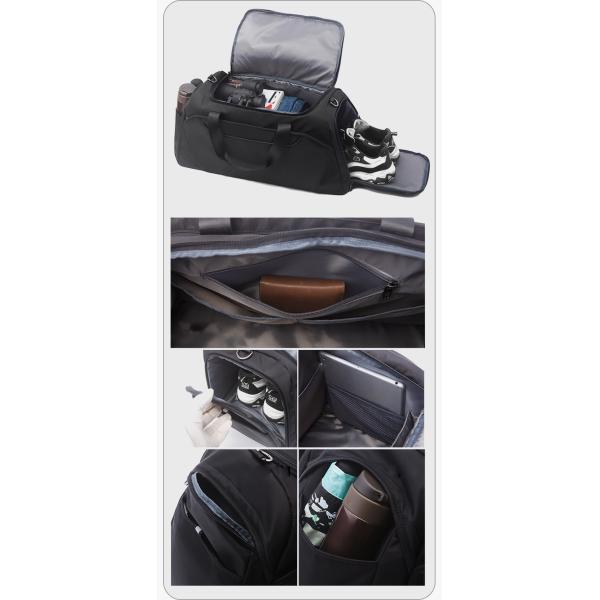 Black Crossbody 55L Duffle Bag Travel Luggage Handbag 1.1KG