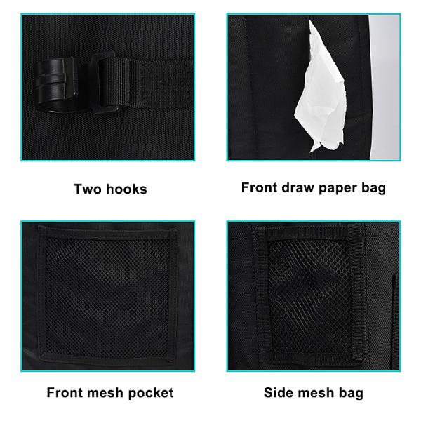 Car Auto Seat Back Multi Pocket Storage Bag Pouch Cooler Hanging Insulated