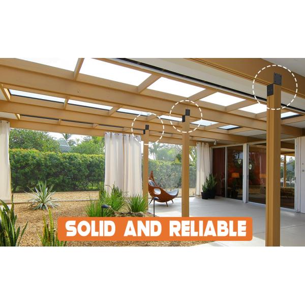 Steel Post Anchor Connector 4pcs Cap & Tie Bracket Set Secures Posts To Wood Decks With Screws