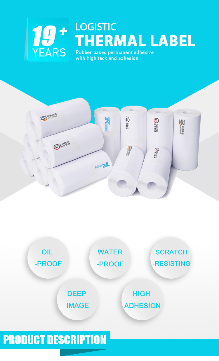 4x6 Fold 3 Layer Barcode Shipping Label Stickers Roll Customized for Logistics