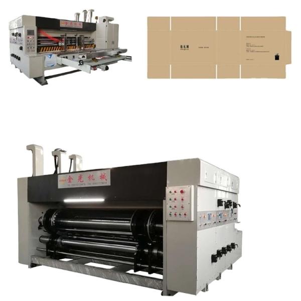 PLC Control Flexographic Box Printing Machine , Rotary Die Cutting Equipment