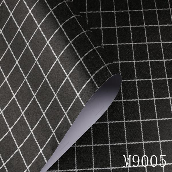 Black Grid 3D Adhesive Wallpaper 3D Wall Stickers Waterproof For Kitchen Bathroom