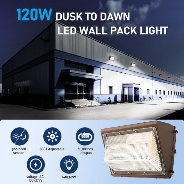40W-120W IP65 Slim Led Wall Pack Light Для парковочных площадок Входные пути Погрузочные доки и пути